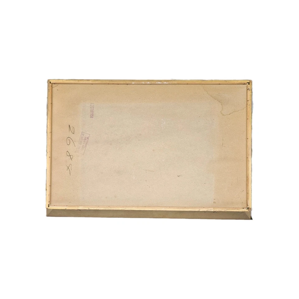 1958 MCM Shadow Box Mirror Shelves Ornate Gold Frame Illinois Moulding Regency - Image 3 of 4