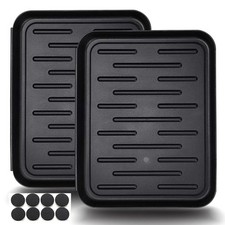 Boot Tray for Entryway Indoor 2 Pack Plastic Small Shoe Mat Narrow Boot Tray