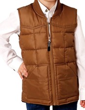 Roper Western Vest Boys Caramel Quilted Brown 03-397-0763-0530 BR