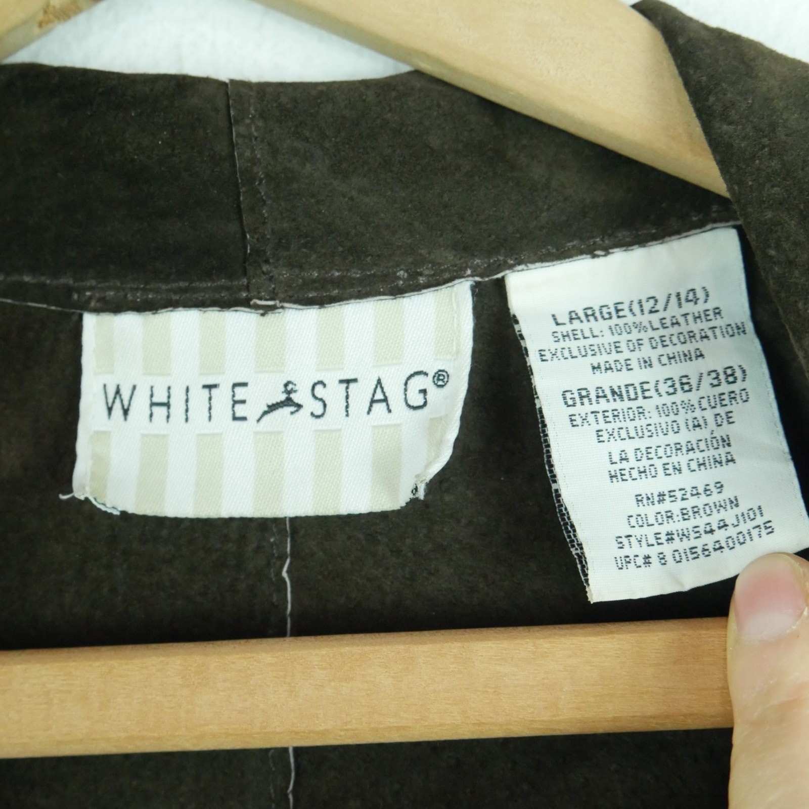 Vintage Large Suede Jacket Patchwork Crochet Brow… - image 2