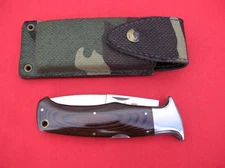 AL MAR  LARGE SERE 3003 SERIES MICARTA HANDLES CAMO SHEATH WITH STONE KNIFE