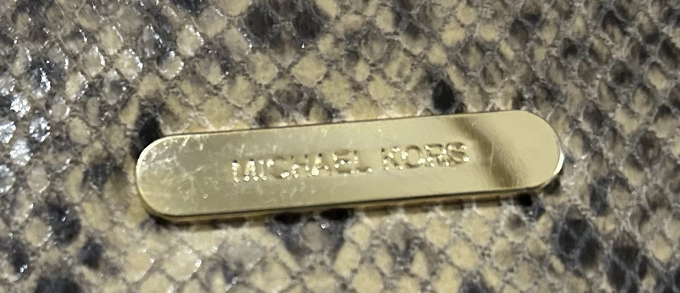 Michael Kors Snakeskin Print Clutch Bag - Image 3 of 4