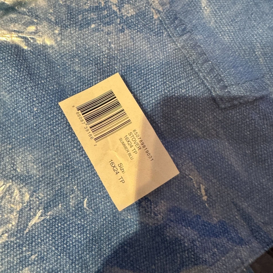 Ralph Lauren Stover Almohada SOLO FUNDA Verano Azul 16x24 NUEVO Foto 3 de 4