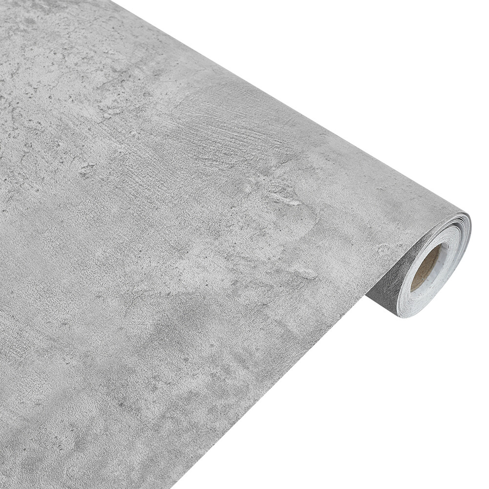 Self Adhesive Film Sticker Concrete Effect Vinyl Wrap Worktop Home Wall Cover 5M