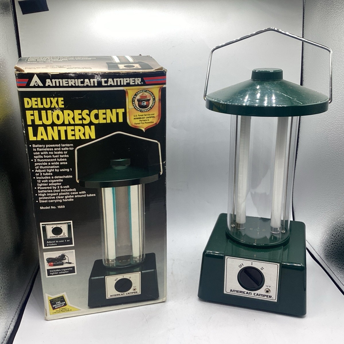 American Camper 1669 Deluxe Fluorescent Lantern Battery or 12V