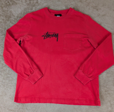 Stussy 赤 ハーフジップスウェット M Stussy 赤 ハーフジップスウェット M STUSSY (ステューシー
