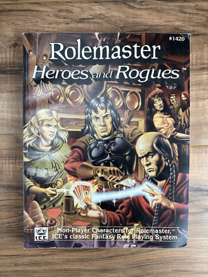 ICE Rolemaster Heroes and Rogues #1420 Shadow World 1st Edition Rare