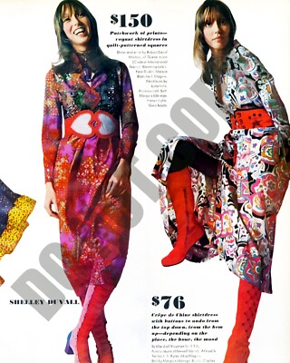 1971 Shelley Duvall Fashion Dress Magazine Catalog Promo Page 8x10 Photo