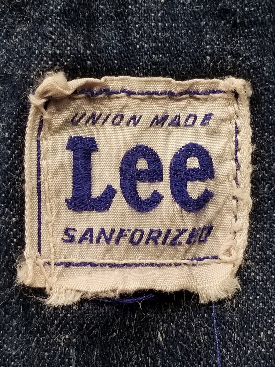 1950s LEE Youth Union Made USA Button Fly Blue Denim Overalls
