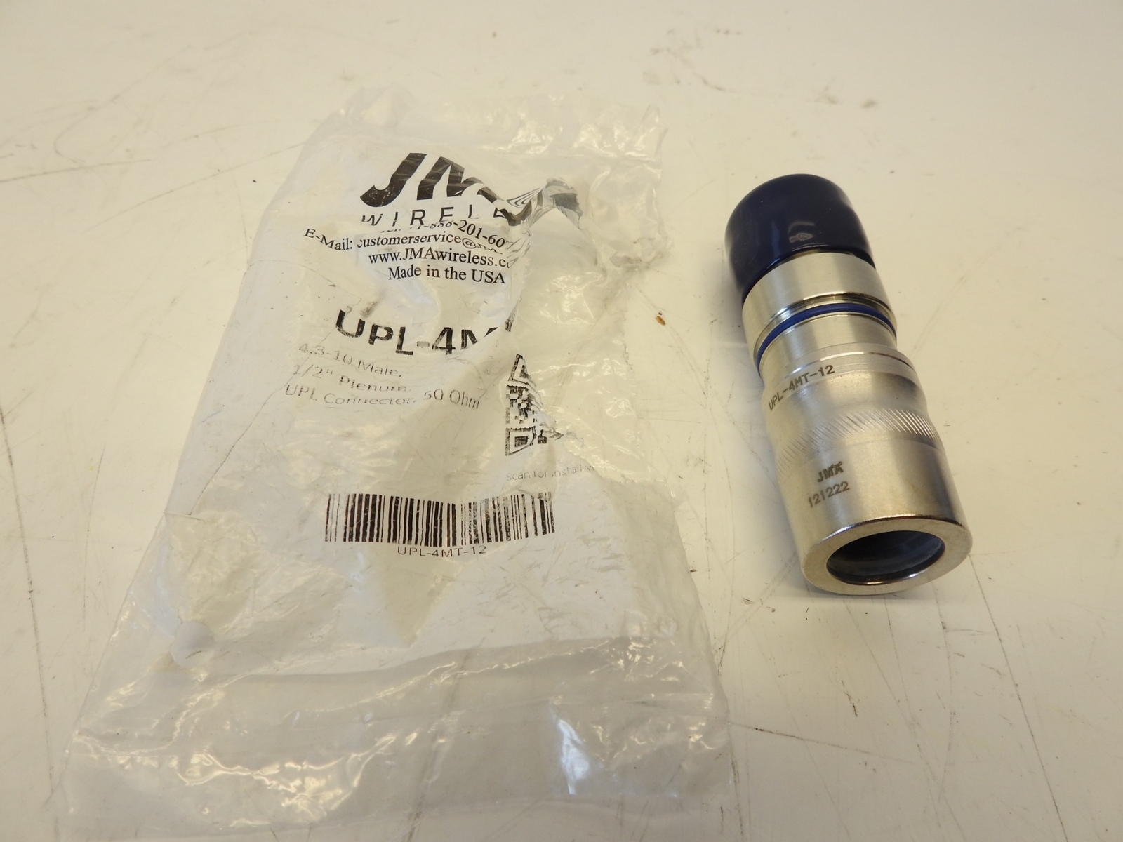 Connecteur Mâle JMA UPL-DM-12 DIN - Pour Câble Plénum Annulaire 1/2", 50 Ohms