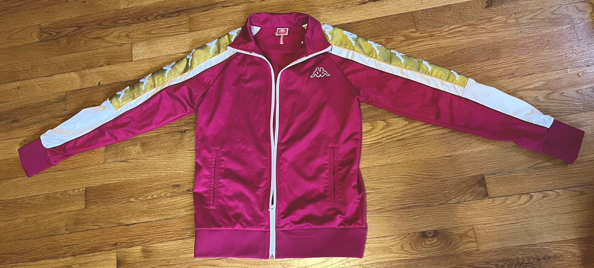 Kappa Women's 222 Banda Retro Track Jacket Top Magenta/gold eBay