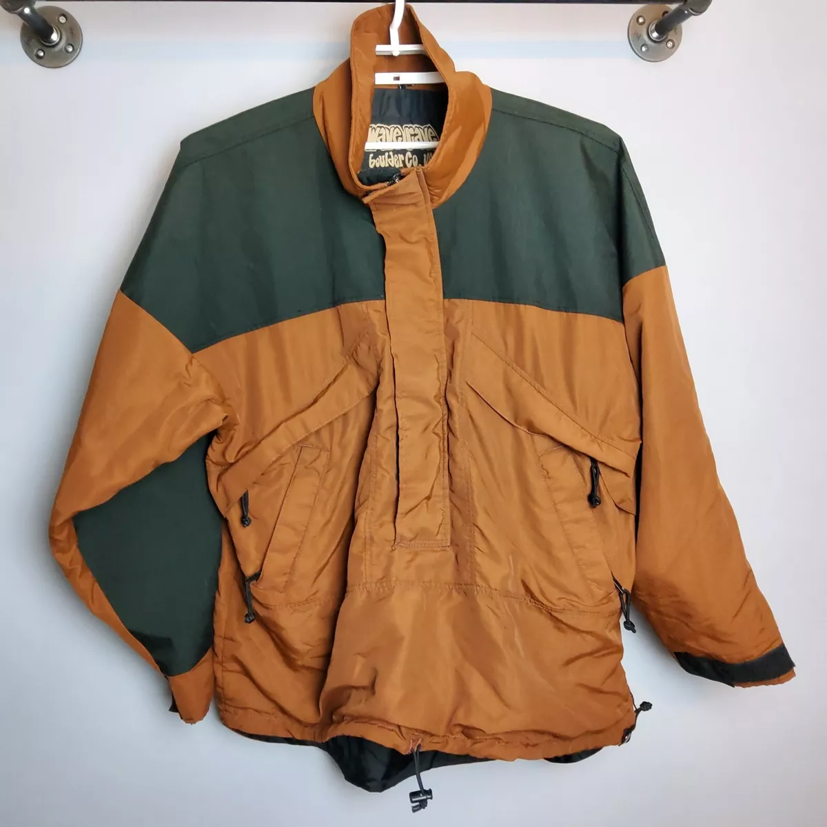 Vintage Wave Rave Brown Snowboarding Ski Jacket FADED SIZE TAG SEE