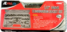 ATE PRO USA 1/2" Drive Combination Socket Set 25 Piece # 50067