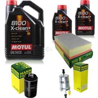 MANN-FILTER Inspektionspaket 7L Motul 8100 X-Clean+ 5W-30 FüR Vw Transporter V