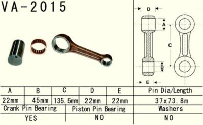 New VESRAH Pleuel connecting rod YAMAHA YFM 600 (YFM600) GRIZZLY '99-'01