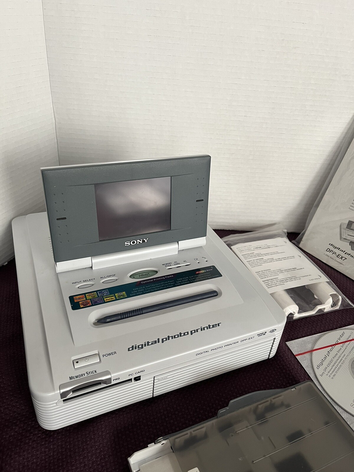 Sony DPPEX7 Digital Photo Thermal Printer Bundle Tested & Works