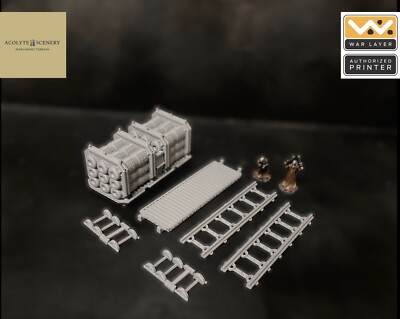 3D gedruckt Wargaming Modelleisenbahn Brennstoffzelle Warlayer 28mm Sci-Fi Wargames Gelände
