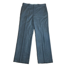 70s Vintage Halston for Men Grey Wool Trousers 34” waist 30” inseam