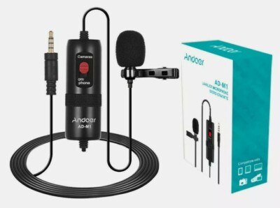 Andoer AD-M1 Omni-directional Condenser Microphone Lavalier Mic for DSLR