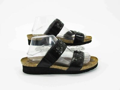 Naot Women Shoe Susan Size 10M EUR 41 Black Slide Sandal Pre
