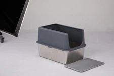 LEADZM Cat Litter Pan 2PCS Small 60*40*35CM