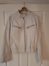 Vintage Diesel White Leather Jacket Never Worn