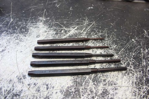 5 x PROTO Punch 47 (5/16 x 1/8, 5/16 x 5/32, 3/8 x 3/16, 7/16 x 7/32, 12 x 1/4)