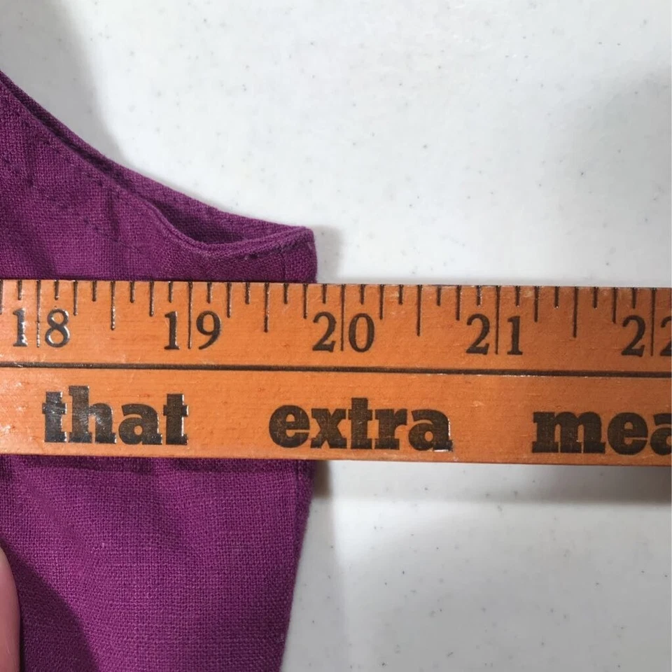 Marsh Landing 女式背心紫色口袋无袖纽扣衬里小号 PM — 第 4/4 张图片