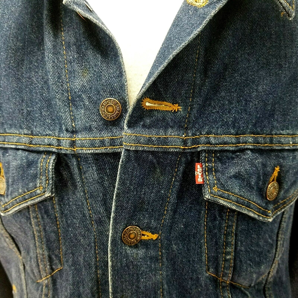 Vtg LEVI'S Trucker Denim Jacket 80s 70506-0216 Blue USA