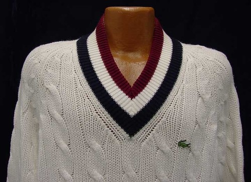 Several White Tennis Sweater IZOD Lacoste V-Neck - Vintage - 第 8/29 張圖片