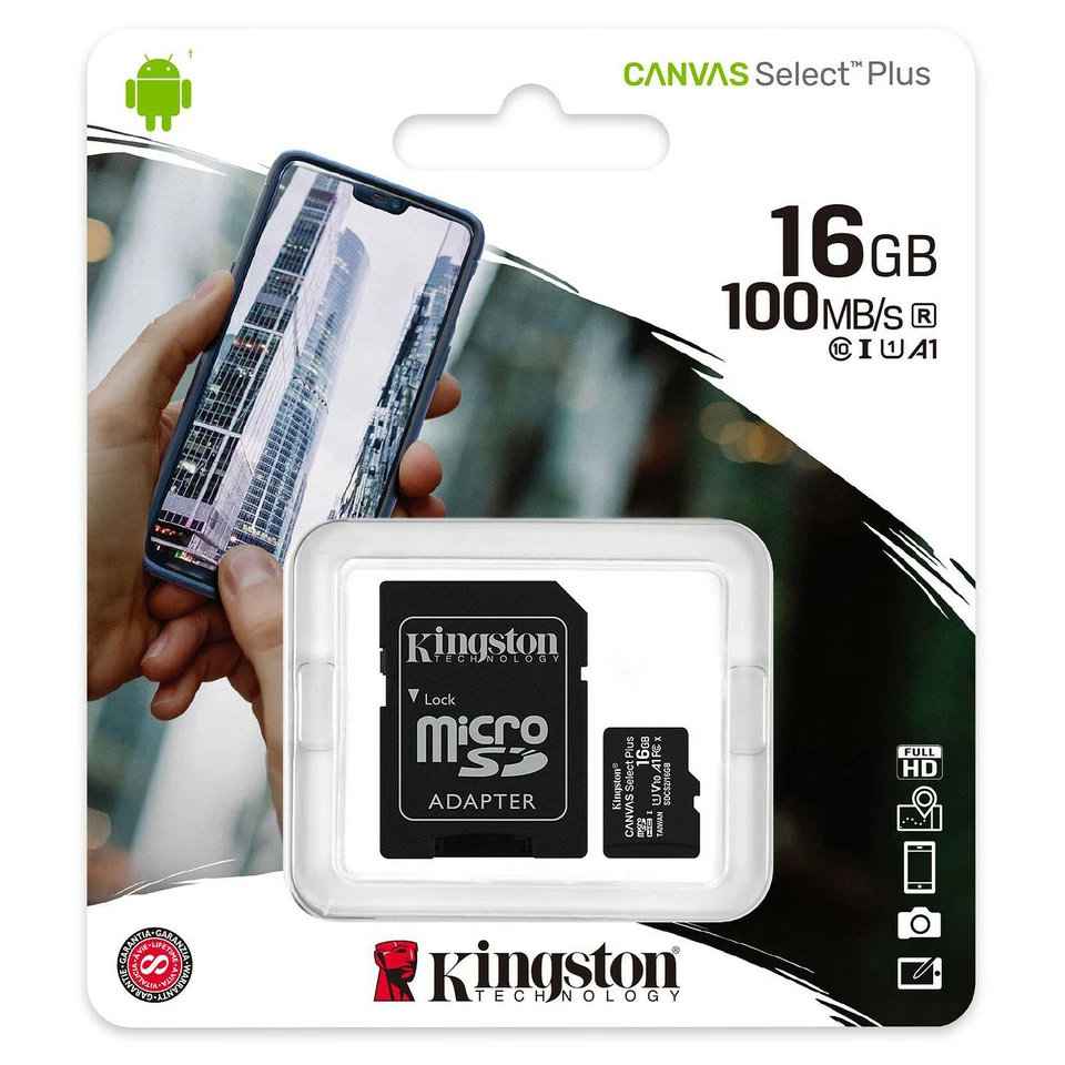 MICRO SD SDCS/2 32 64 128 GB 100MB/S KINGSTON SCHEDA MEMORIA CARD CLASSE 10 - Immagine 2 di 4