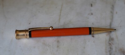 Stylo Porte-mines PARKER Duofold Tango - Résine Orange & Or 18 Carats - RARE Occasion