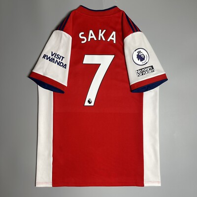 ARSENAL ADIDAS 2021/2022 FOOTBALL SOCCER HOME JERSEY #7 SAKA SIZE