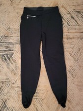 Vintage Bogner Black Stirrup Winter Sport Ski Snow Pants Women's Size 12