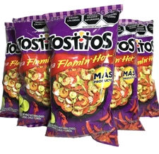 6-Pk Tostitos Flamin’Hot/Tostitos Flamin’Hot Chips Extra Hot 62gr/2.19oz Ea