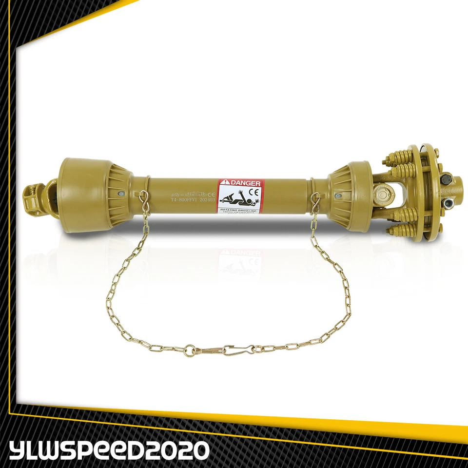 Eje de toma de fuerza Eje de transmisión de toma de fuerza 1-3/8"x6 Spline con embrague deslizante T4 31,5-41" Amarillo Nuevo Foto 2 de 4