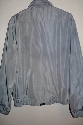 NEW Michael Kors Leather Trim Detail Zip Hooded Grey Jacket Men's Size L image 3