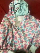 Double hood Bape jacket, Men’s size M and has a broken zipper piece but easy fix