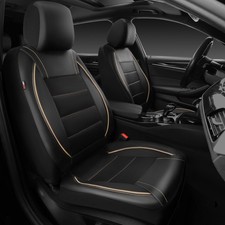 Front Seat Covers Waterproof Faux Leather for SUV Sedan Van - Airbag Compatible