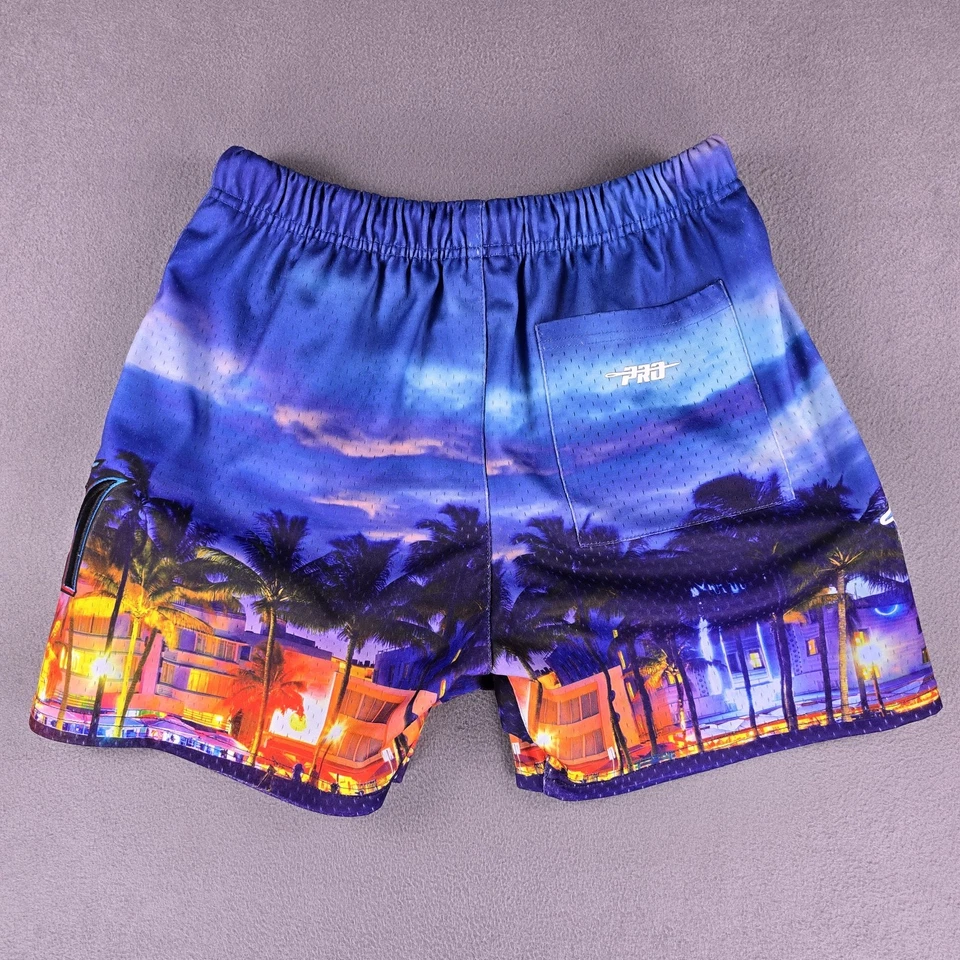 Pro Standard Miami Marlins Shorts Team Classic Men's Small Vaporwave Florida - Image 2 of 4