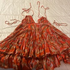 Free People XS Red Floral Dress