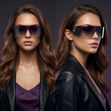 Sunglasses "FULL MASK" Shield Women Bolts OWEN RIMLESS GAFAS Futuristic Party