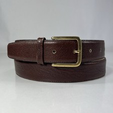 Vintage Brown Full Grain Cowhide Dress Belt - Size 40/100