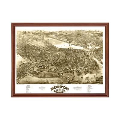 Old Map of Boston, MA 1880 - Vintage Boston Massachusetts Ar