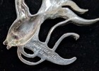 Maurice Milleur Kissing Angel Fish Pewter Earrings Signed "92" — photo 5