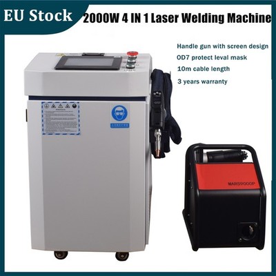 Handheld Raycus 2000W Laser Welding Cutting Machine Oil Rust Cleaner 4IN1 EU