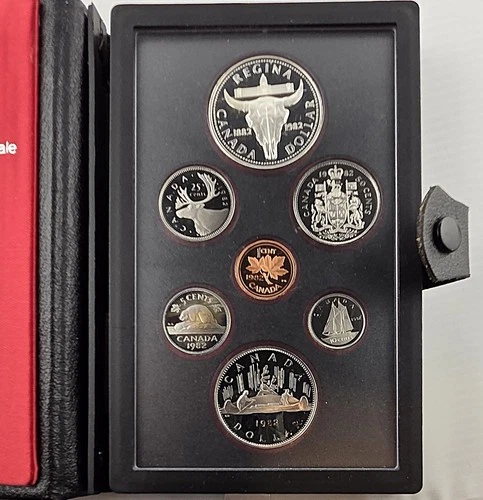 1982 Canada Silver Dollar Proof Set - Regina Silver Dollar