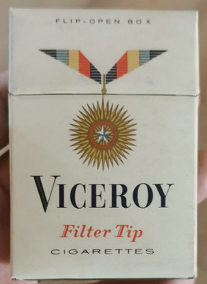 VICEROY FILTER TIP - USA leere 20er Zigarettenschachtel Schachtel