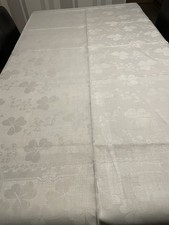 Tischdecke Kleeblatt-Motive mit Monogramm 200 x 180 CM