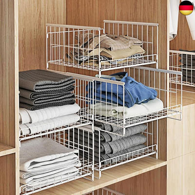 DongMaple 3 Stück Schrank Organizer Kleiderschrank, Stapelbare Aufbewahrungsbox
